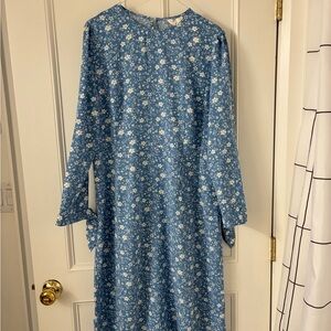 Commense Blue Floral Midi Dress